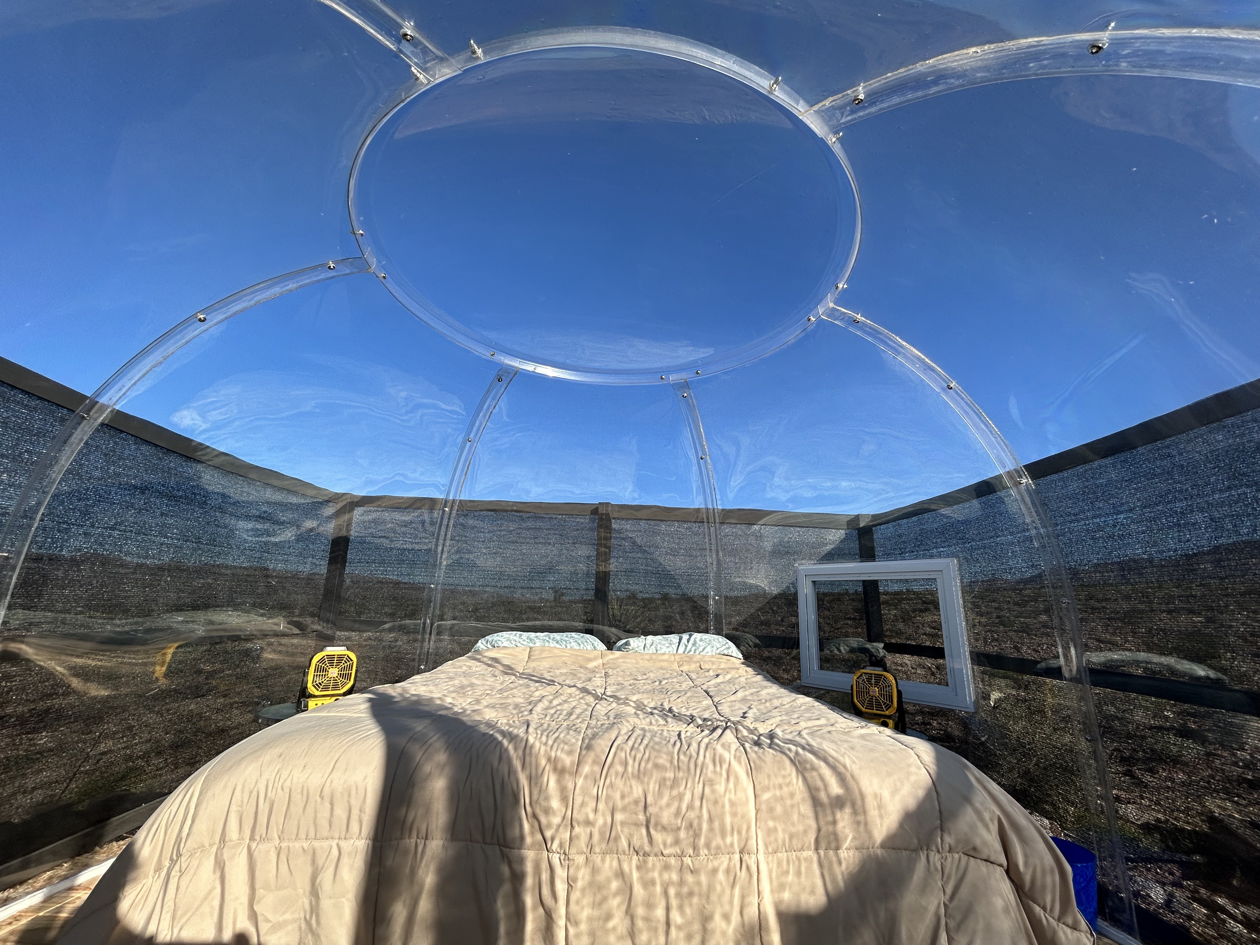 Stargazing Dome, Pahrump, Nevada, Romantic Glamping, Cozy Comforts, Natural Beauty, Mountain Views, Starry Nights, Wild Donkeys, Privacy Shade Cloth, Glamping Experience, Outdoor Adventure, Clear Skies, Nevada Getaway, Desert Beauty, Road Trip Destinations, Nature Encounter, Unique Accommodation, Night Sky Views, Unforgettable Escape, Outdoor Dining, Natural Wonders, Gated Entrance, Weather Conditions, Starry Night, Exploring Nevada, Romantic Retreat, Glamping Near Death Valley, Las Vegas Day Trips, Private Property, Security Cameras, Cozy Dome, Memorable Adventure, Nevada Travel, Off-Grid Glamping, Unique Accommodations, Gated Property, Natural Landscapes, Wild Animal Encounters, Privacy and Comfort, Outdoor Cooking, Gaze at the Stars, Starry Sky, Stargazing Experience, Outdoor Accommodations, Adventure Awaits, Natural Nevada,